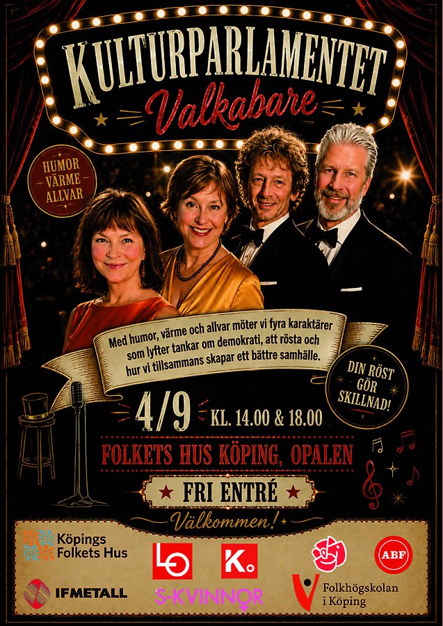 Kulturparlamentet - Valkabaré två föreställningar kl 14 och kl 18