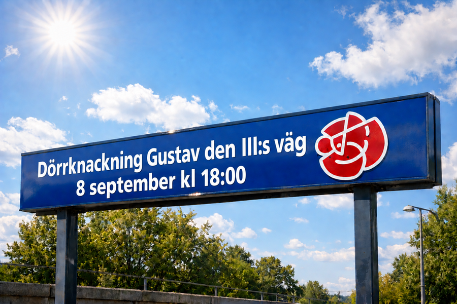 Dörrknackning Gustav III:se väg i Bromma!