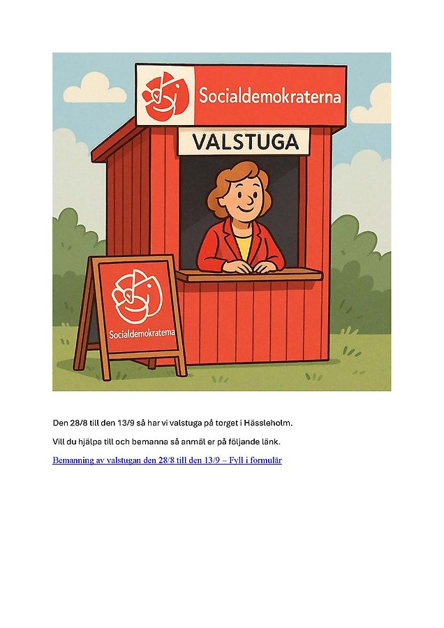 Valstuga på torget i Hässleholm