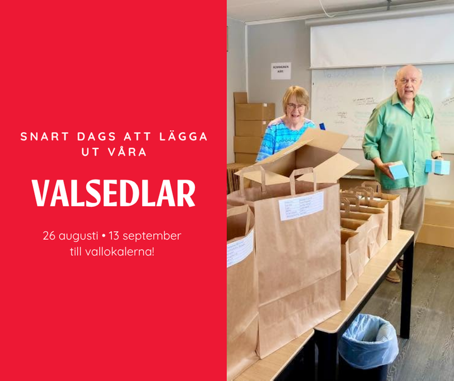 Dags att hämta ut valsedlar till vallokalerna!
