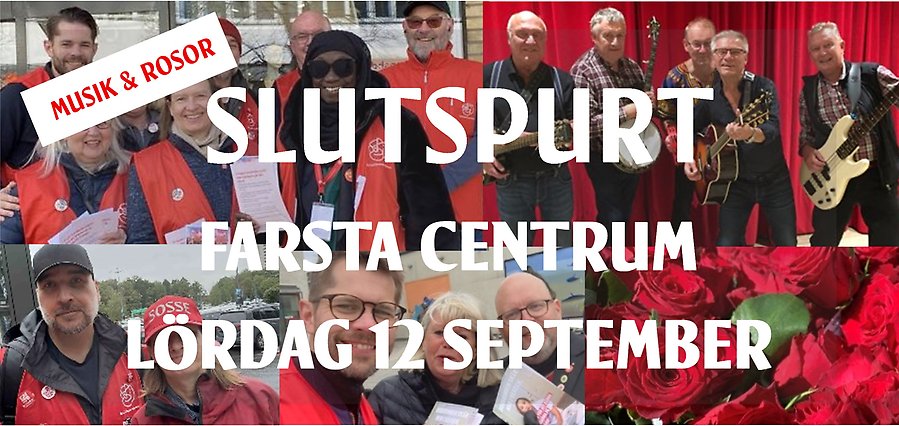 Torgmöte, musik och knack Farsta Centrum