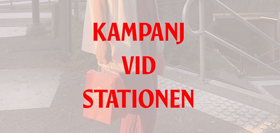 Kampanj vid stationen - dela ut påsar